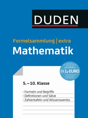 cover image of Duden Formelsammlung extra – Mathematik